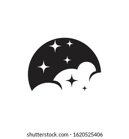 Moon ilustration logo vector template