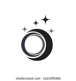 Moon ilustration logo vector template