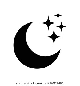 Modelo de vetor de logotipo de ilustração da Lua