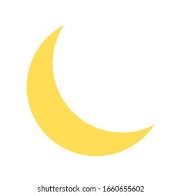 moon isolated on white background for decorative design elements. vector illustration