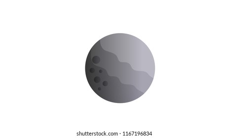 Moon isolated vector illustration