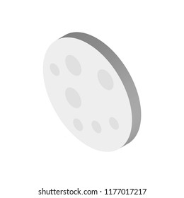 Moon isometric left top view 3D icon