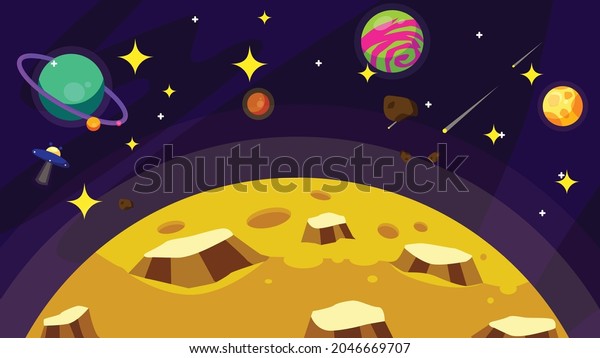Moon Journey 1\
- Space Background\
Illustration