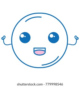 moon kawaii character isolated icon
