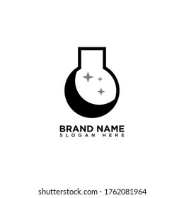 Plantilla de diseño de logotipo de Moon Lab