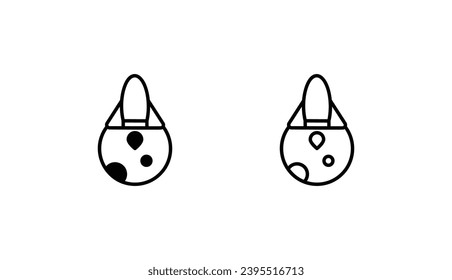 Moon Landing icon design with white background stock illustration