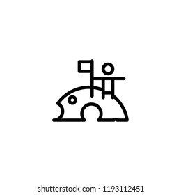 moon landing icon vector