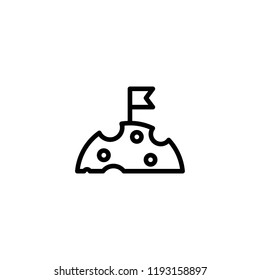 moon landing icon vector