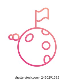 Moon Landing icon vector stock illustration