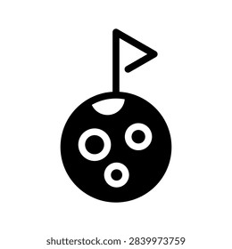 Moon Landing Icon Vector Symbol Design Illustration