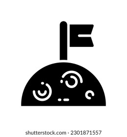 moon landing icon for your website design, logo, app, UI.