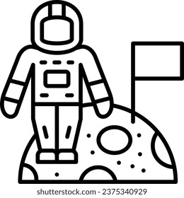 Moon Landing vector icon. Can be used for printing, mobile and web applications.