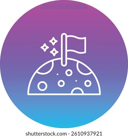 Moon Landing vector icon. Can be used for printing, mobile and web applications.