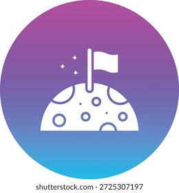 Moon Landing vector icon. Can be used for printing, mobile and web applications.