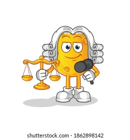 moon lawyer cartoon. cartoon mascot vector