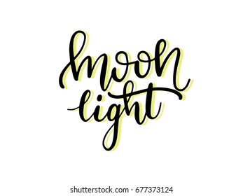 moon light calligraphy vector.