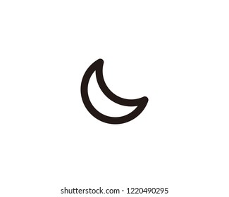 Moon light icon symbol