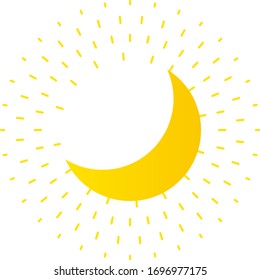 Ilustración vectorial aislada de luz lunar.