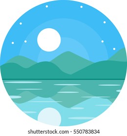Moon light in the sea