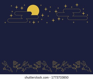 Mondlicht und Sterne mit Kaninchen