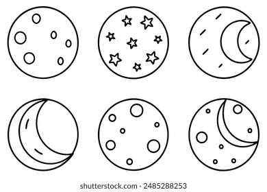Moon Line Art Nature Inspired Artistic Moon Drawing