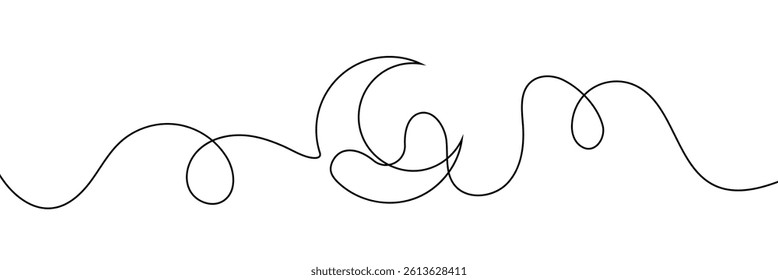 moon line editable stroke line, continuous one line drawing teamwork icons concept. single line vector illustration, civil society.