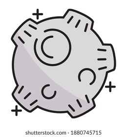 moon line and fill style icon vector illustration design