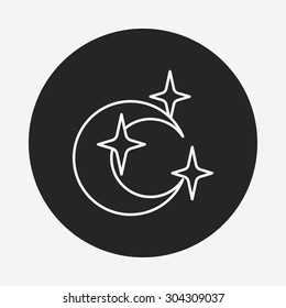 moon line icon