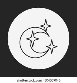 moon line icon