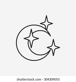 moon line icon