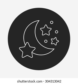 moon line icon