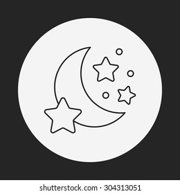 moon line icon