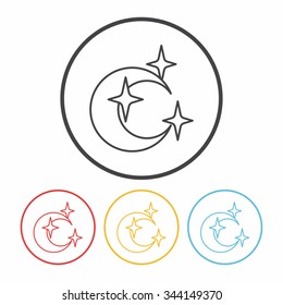 moon line icon