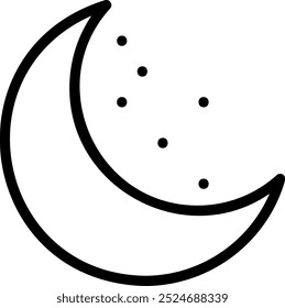 ícone de linha da lua ilustração vetor