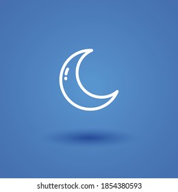 Moon line icon, outline vector illustration.