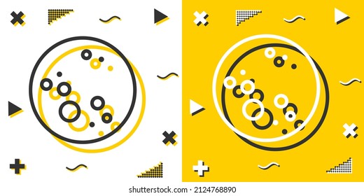 moon line icon. Simple outline style.moon linear sign. Vector illustration isolated on white background. Editable stroke EPS 10