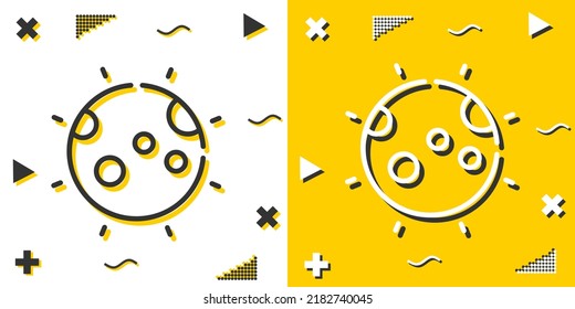 moon line icon. Simple outline style.moon linear sign. Vector illustration isolated on white background. Editable stroke EPS 10