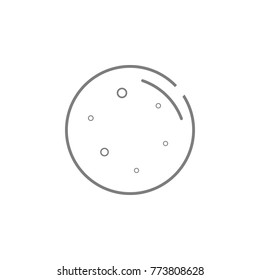 Moon line icon. Web element. Premium quality graphic design. Signs symbols collection, simple icon for websites, web design, mobile app, info graphics On White Background