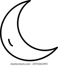 Moon Line Vector Icon Design