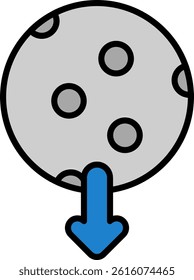 Moon Line Vector Icon Design