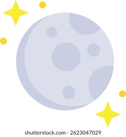 Moon Line vector Icon Design