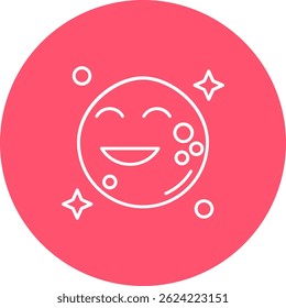 Moon Line vector Icon Design