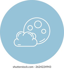 Moon Line vector Icon Design