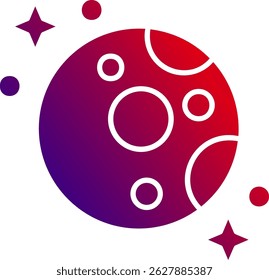 Design de ícone de vetor de Linha da Lua