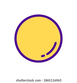 moon. Lineal color style .Space science astronomy icon symbol. Vector Illustration.