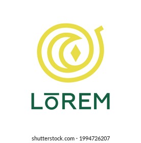 Moon logo. Abstract moon vector