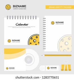 Moon  Logo, Calendar Template, CD Cover, Diary and USB Brand Stationary Package Design Vector Template