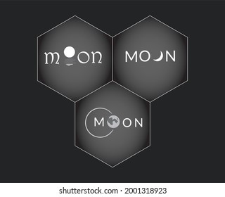 moon logo combined with text right in the middle 
