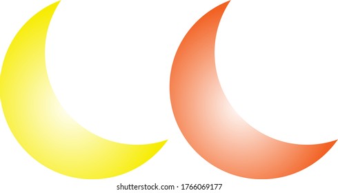 moon logo. company logo with a simple shape.