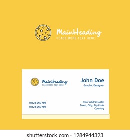 Moon  logo Design with business card template. Elegant corporate identity. - Vector